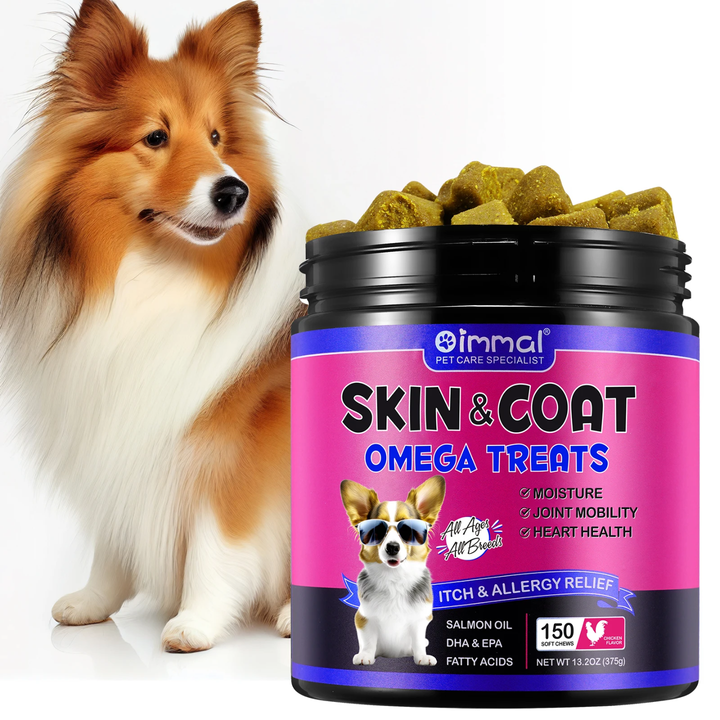 Skin &amp; Coat Omega-3 Treats for Dogs — 150 Soft Chews