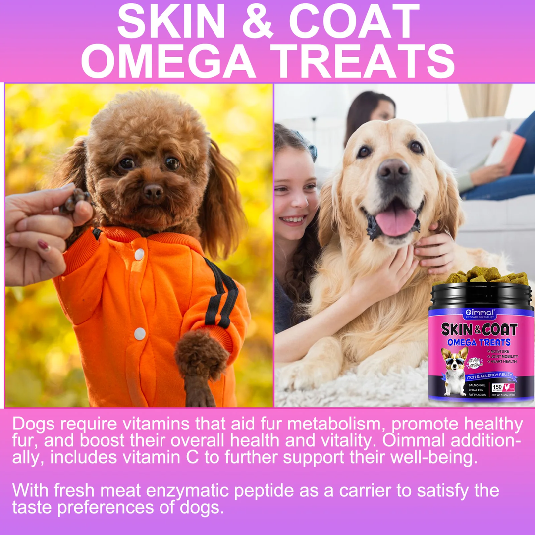 Skin &amp; Coat Omega-3 Treats for Dogs — 150 Soft Chews