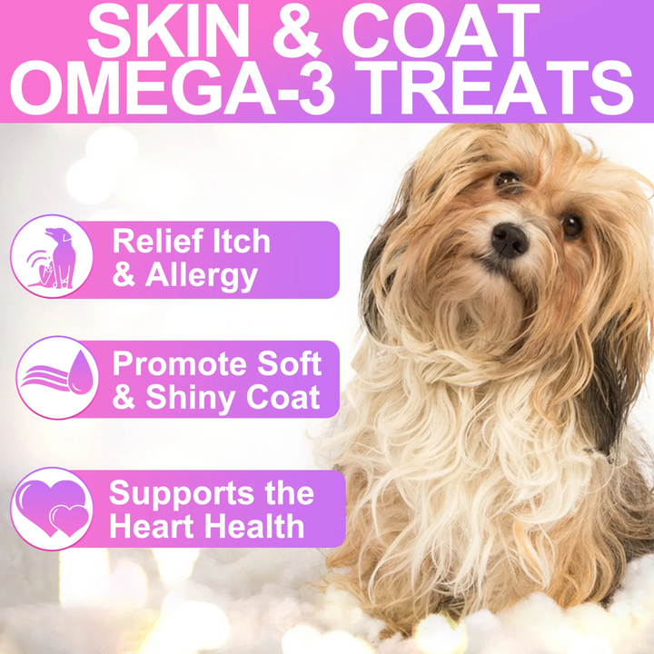Skin &amp; Coat Omega-3 Treats for Dogs — 150 Soft Chews