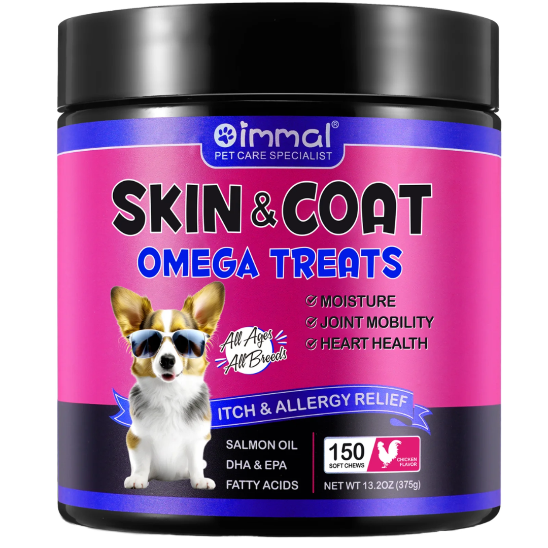 Skin &amp; Coat Omega-3 Treats for Dogs — 150 Soft Chews
