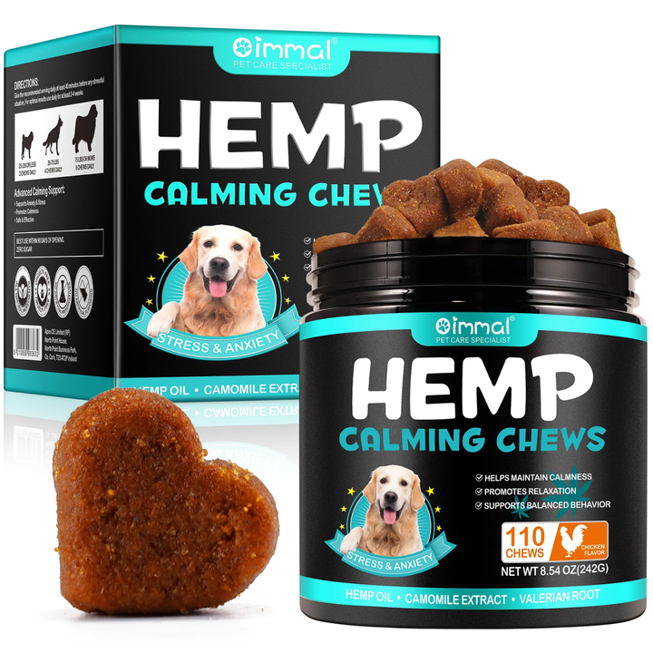 Calming Support Hemp Chews for Dogs — 110 Soft Chews