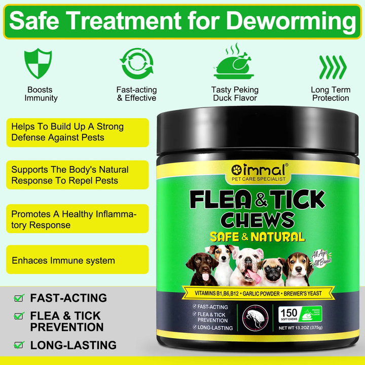 Flea &amp; Tick Support Chews for Dogs — 150 Soft Chews