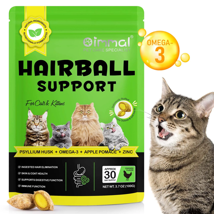 Hairball Support Chews for Cats — 100g