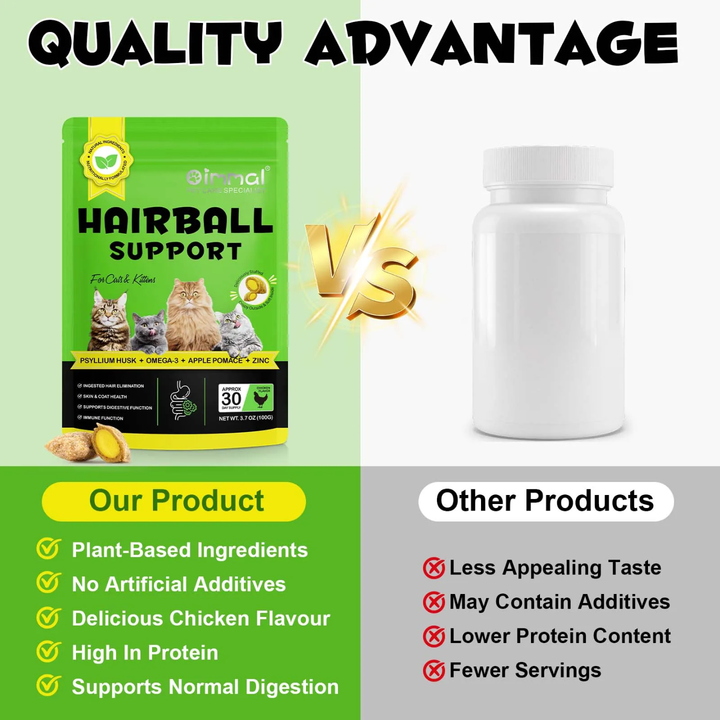 Hairball Support Chews for Cats — 100g