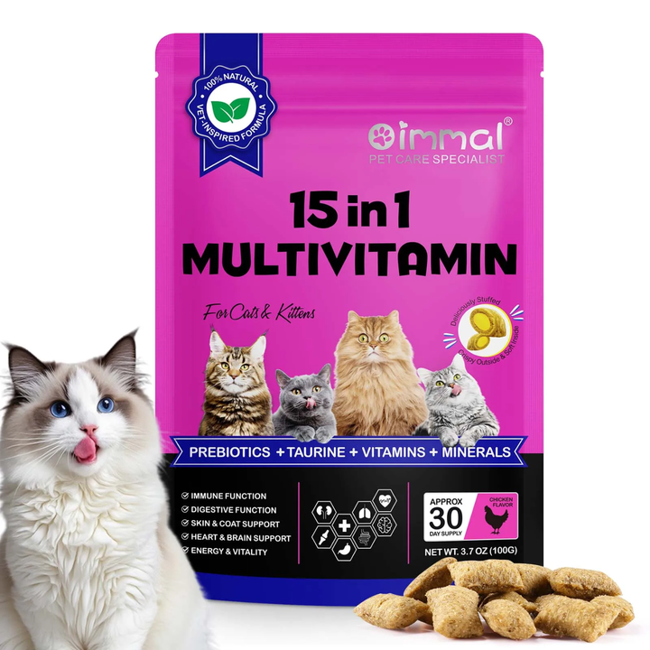 15-in-1 Multivitamin Chews for Cats — 100g