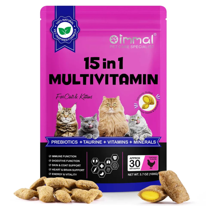 15-in-1 Multivitamin Chews for Cats — 100g
