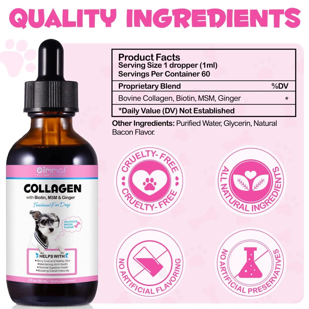 Collagen Pet Skin, Coat &amp; Mobility Support Drops — 60 mL