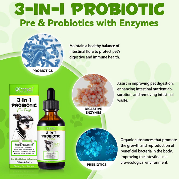 3-in-1 Probiotic Digestive Support for Dogs — 60 mL