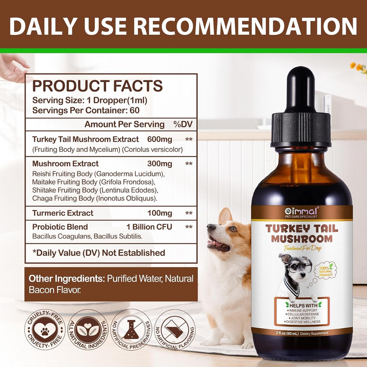 Turkey Tail Mushroom Complex for Dogs — 60ml