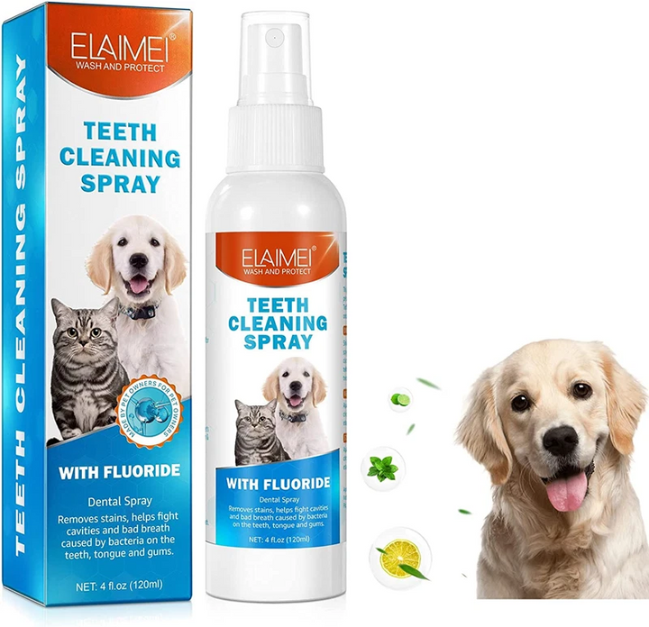 Pet Teeth Cleaning Spray with Fluoride — 120ml
