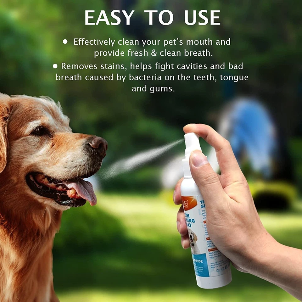 Pet Teeth Cleaning Spray with Fluoride — 120ml