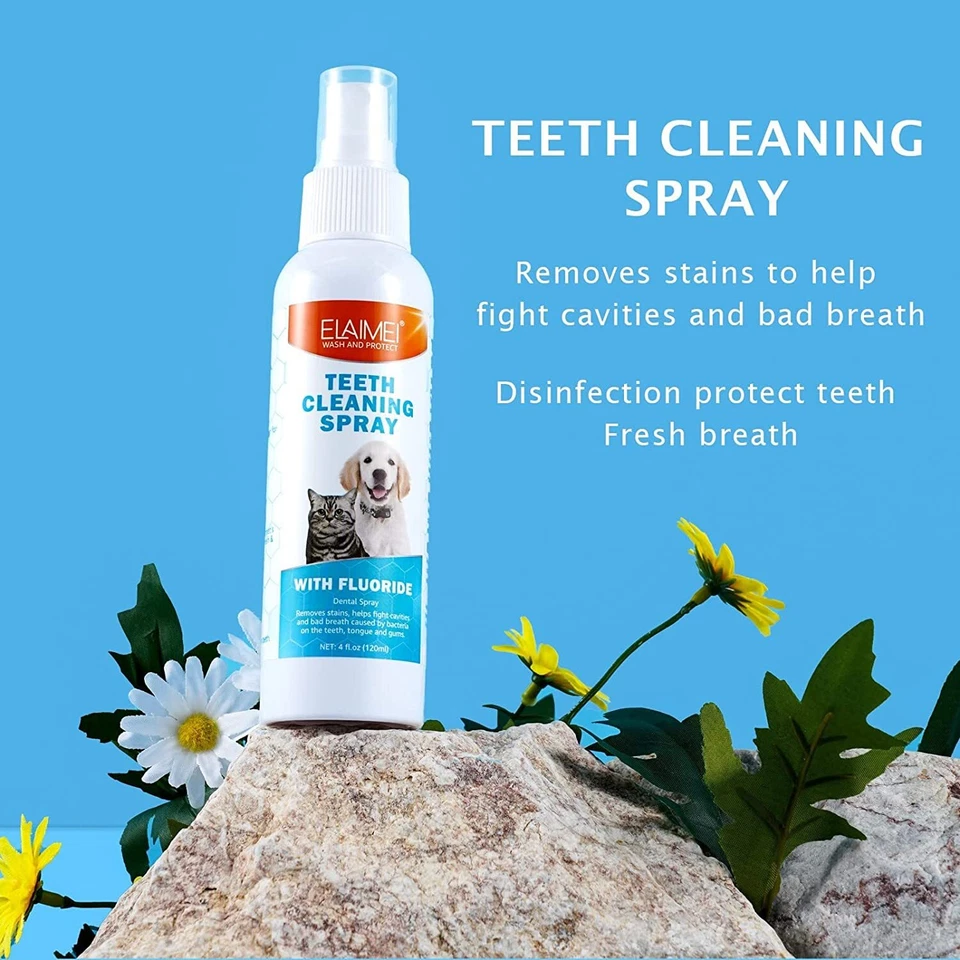 Pet Teeth Cleaning Spray with Fluoride — 120ml